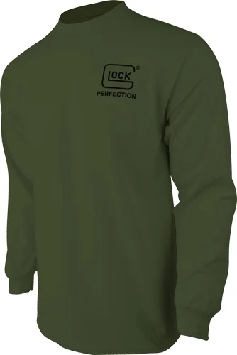 GLOCK OEM BORN IN AUSTRIA LONG - SLEEVE SHIRT MILITARY GREEN LG - Image 2