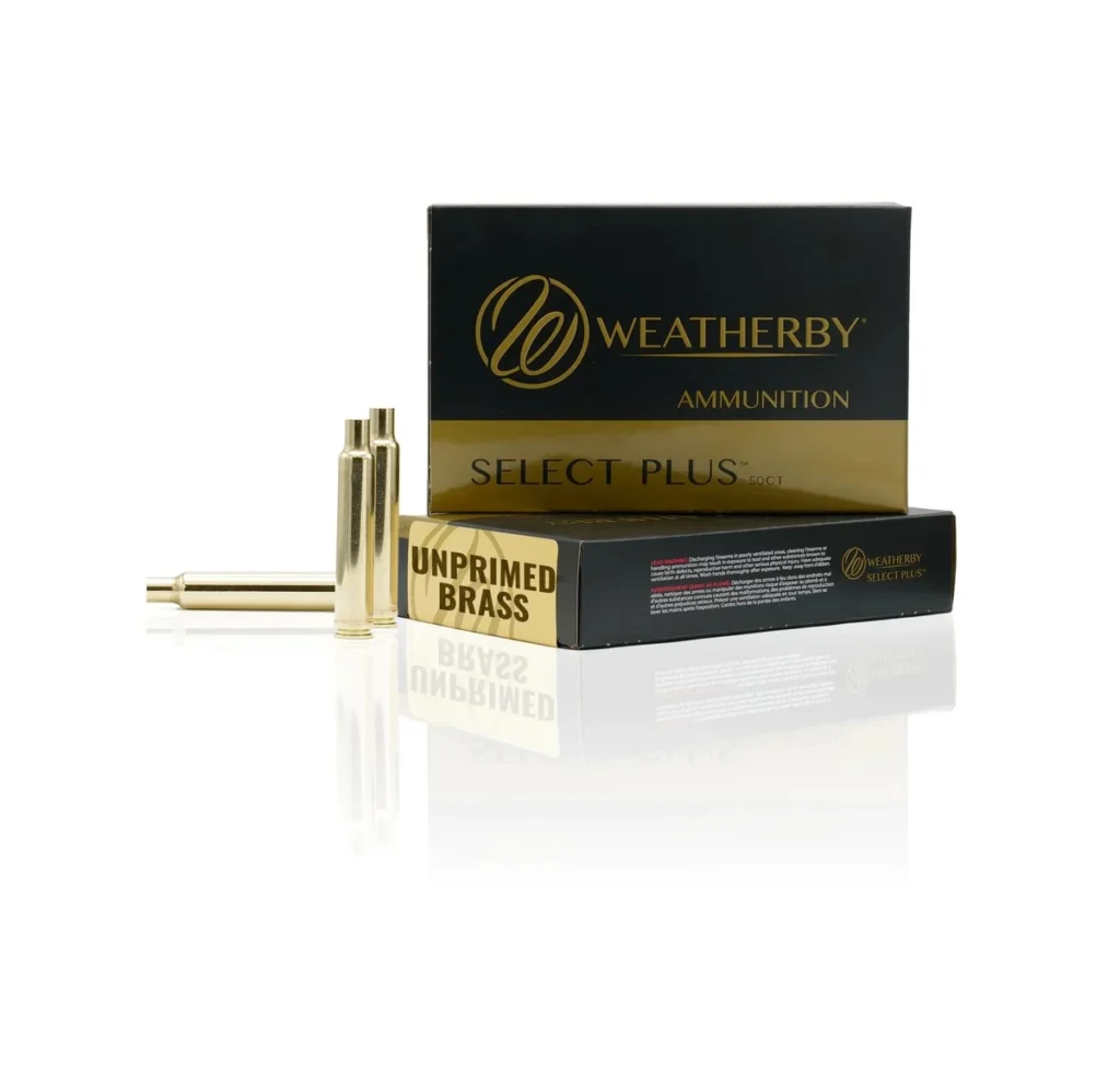 Weatherby Unprimed Brass Rifle Cartridge Cases 280 ACKLEY IMPROVED 50/ct